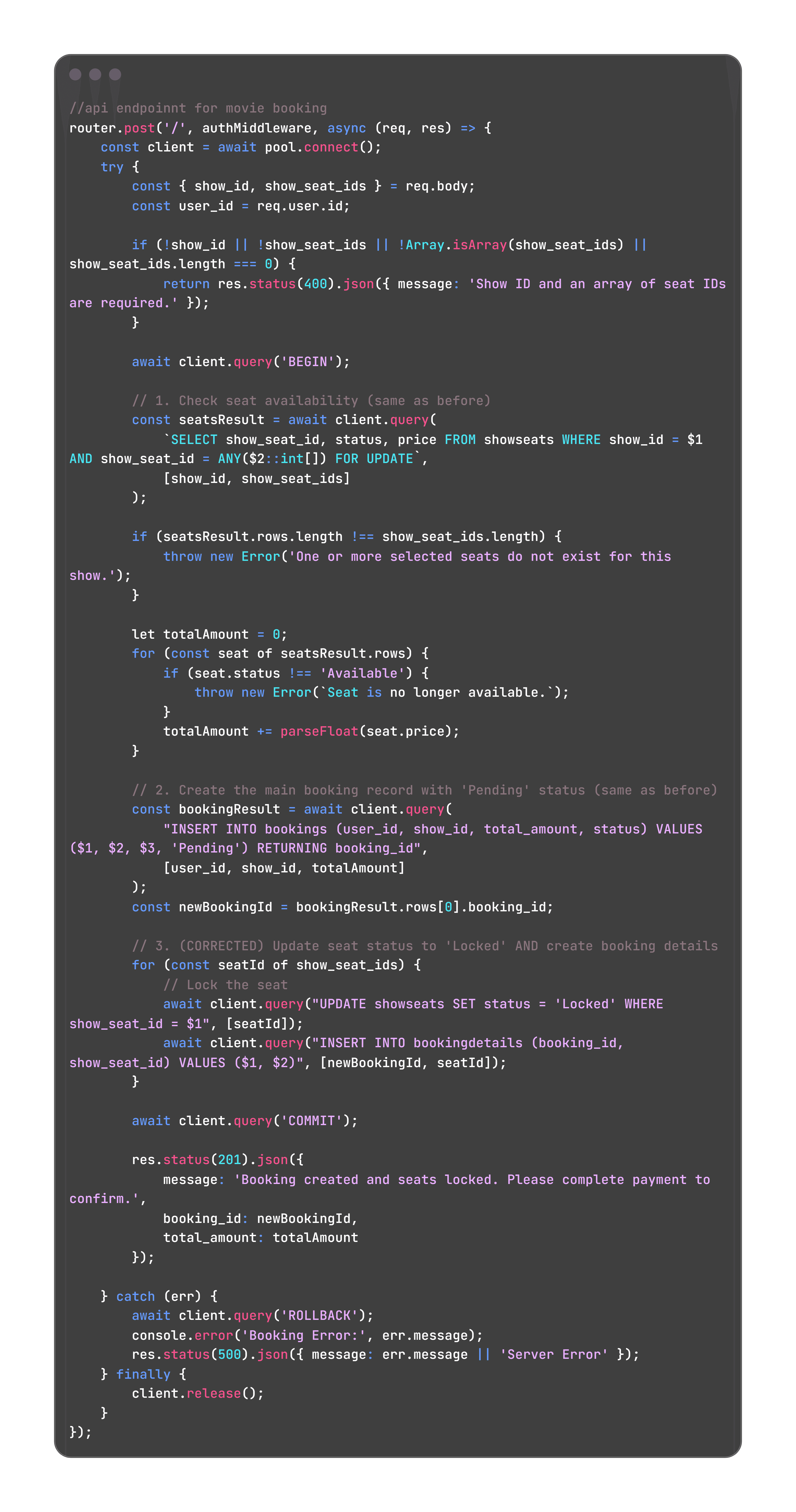 High-Concurrency Booking Backend